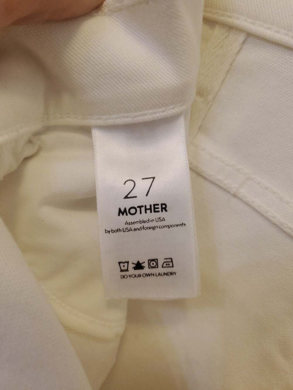 MOTHER The Hustler Ankle Fray High-Rise Flare Jeans in White - Picture 6 of 11